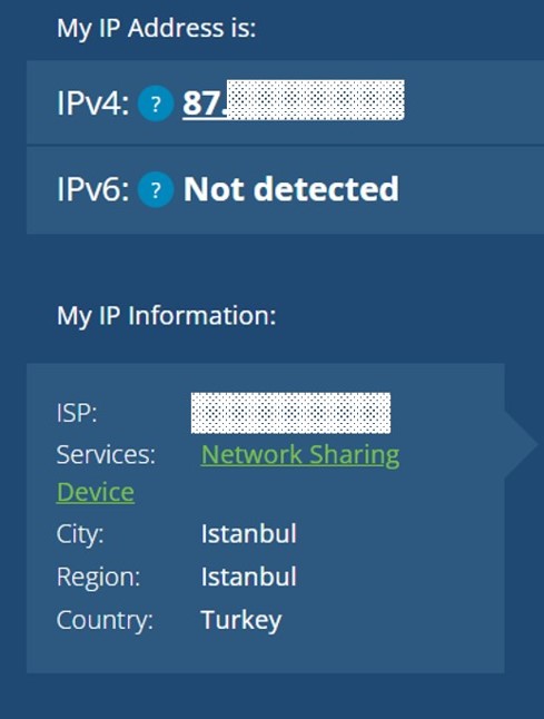 IP Address in Turkey