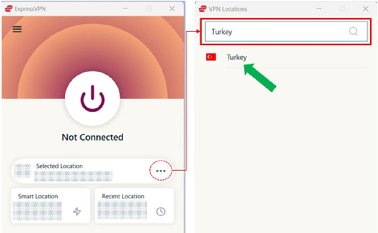 ExpressVPN Connection to Turkey