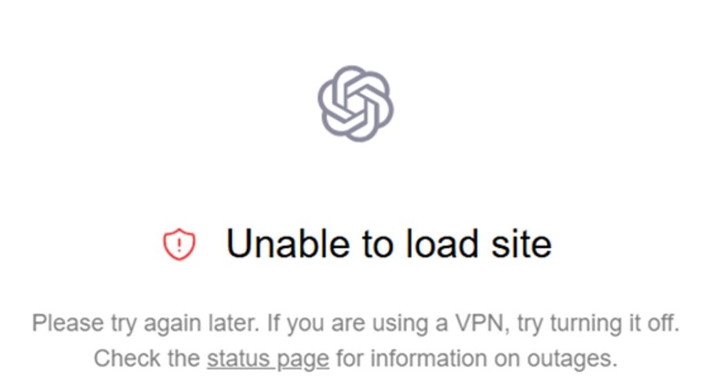 ChatGPT unavailable