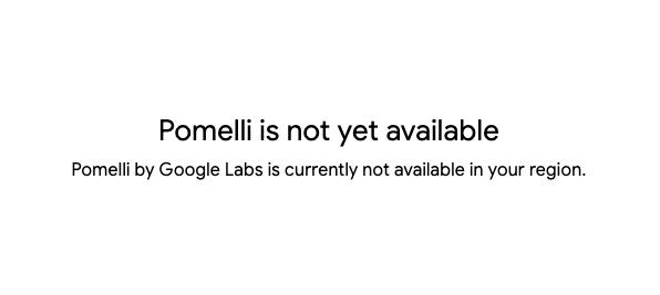 pomelli unaccessable